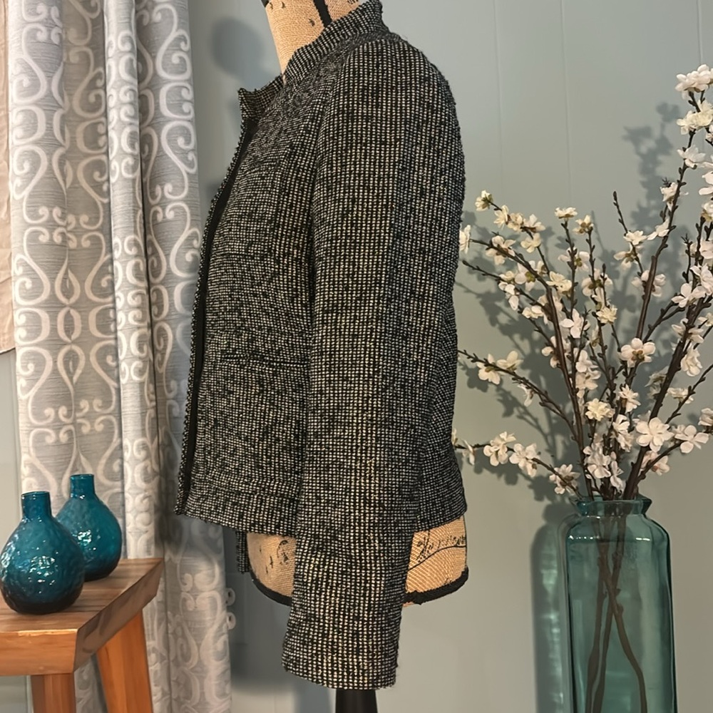 J Crew Metallic Tweed Cropped Blazer Jacket - Picture 4 of 10